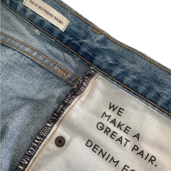 XL Denim Forum Ex-Boyfriend Relaxed Hi-Rise Jean cut-off Shorts - Picture 4 of 4